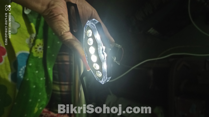 Bike Back LED light with Number Plate Holder. Brake